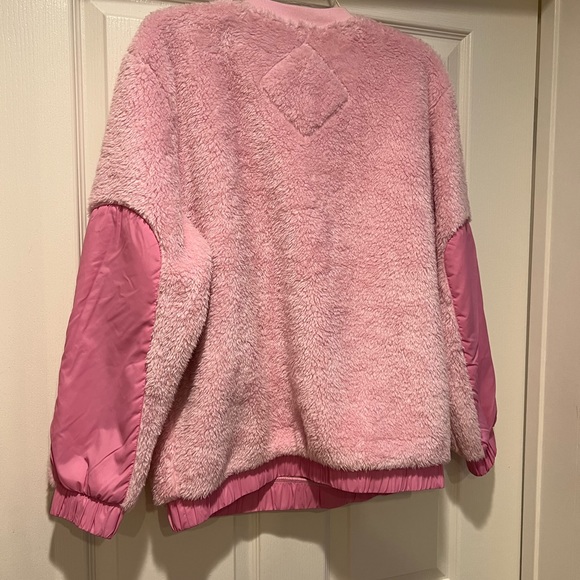 NWT pink Ugg Sherpa pullover sweater front zipper - Picture 6 of 6